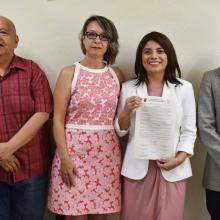 Lorena Neria en su toma de protesta