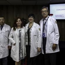 Doctores del HCG en rueda de prensa