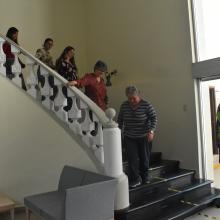 Evacuando la sede de Casa La Paz