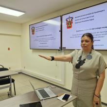 Rocío Basurto Morales, en su defensa de tesis