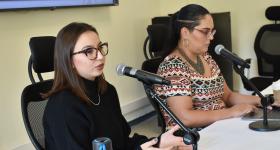 Presídium durante el panel Periodismo de Soluciones